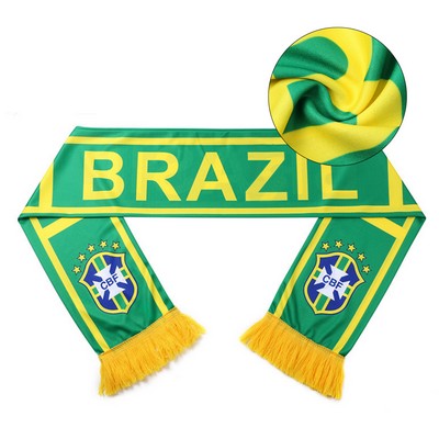 Satin Stadium Scarf with Tassel